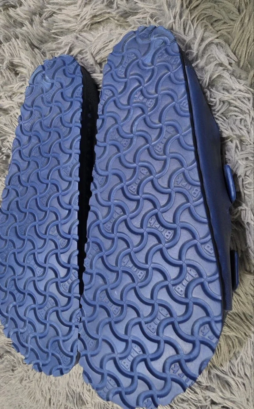 Birkenstock Blue Double Buckle Slide Sandals